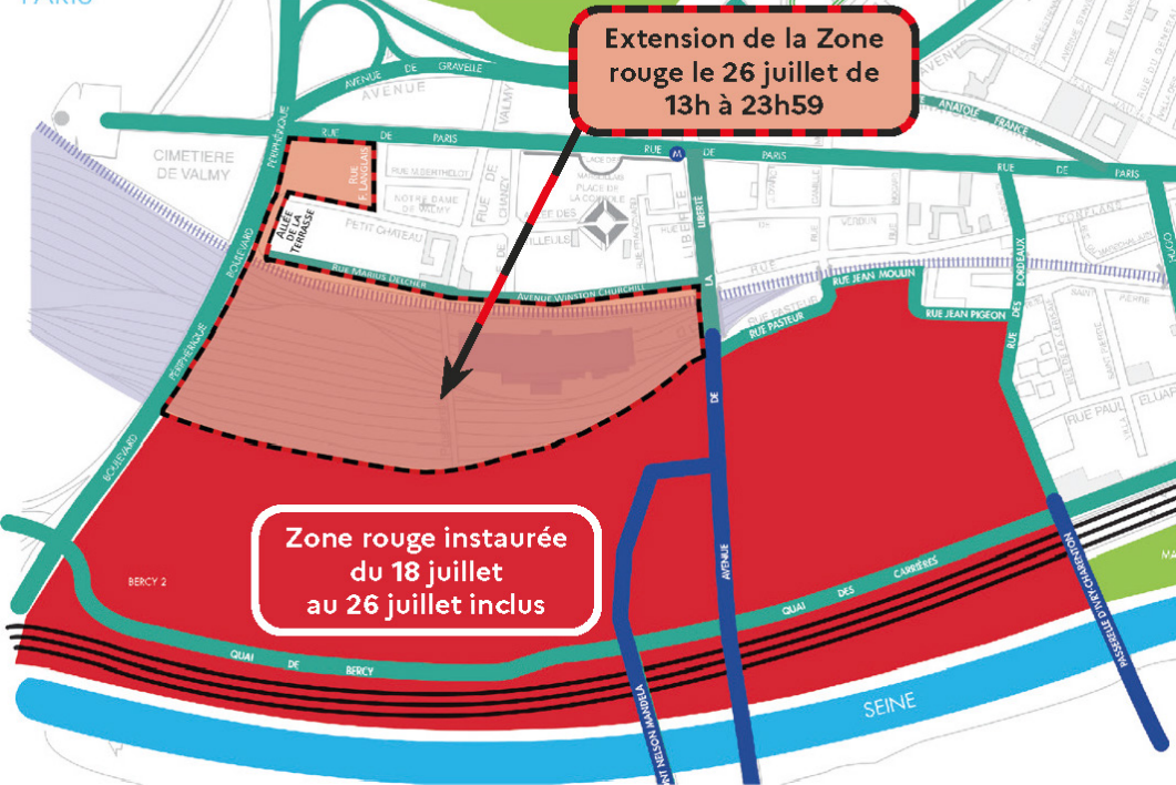 Extension zone rouge 26 juillet 2024